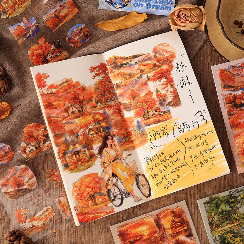 Beautiful Tour Line Journal Stickers (6Sheet Set)