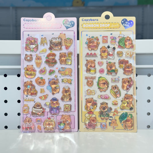 Capybara Puffy Sticker