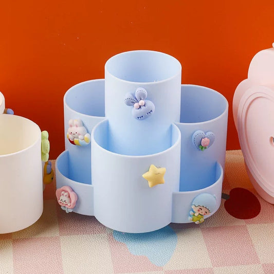 Kawaii Rotating Pen Stand With Charms