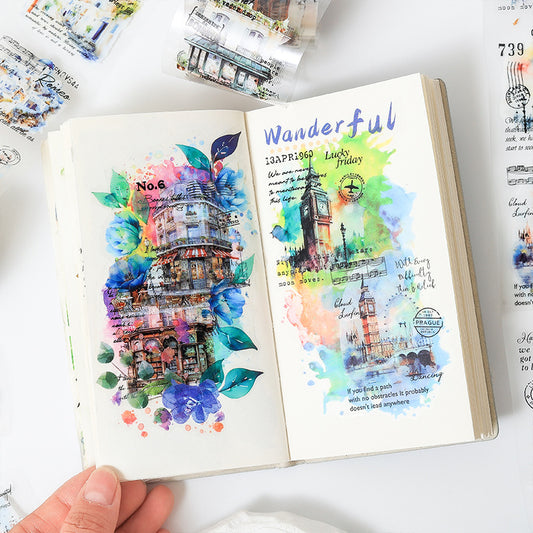 Clear Mountains Journaling Pet Sticker Roll