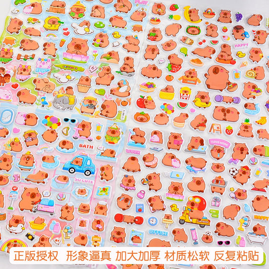 Capybara Puffy Sticker