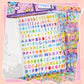 Kawaii Alphabet Puffy Sticker Set