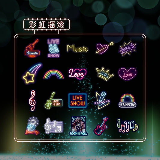 Neon Deco Journaling Sticker