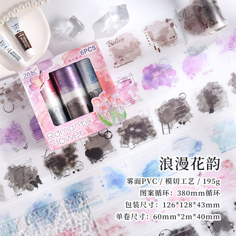 Romantic Flower Journaling Sticker Roll