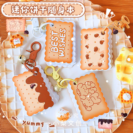 Mini Biscuit Keychain Memopad