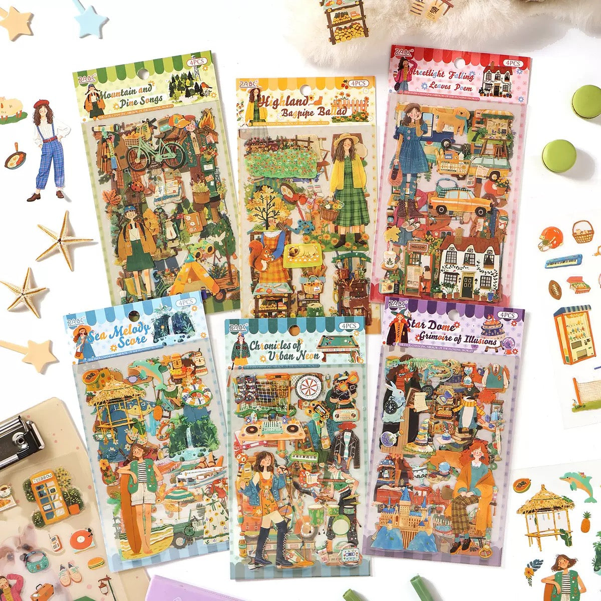 Whimsical Girl Deco Sticker Pack