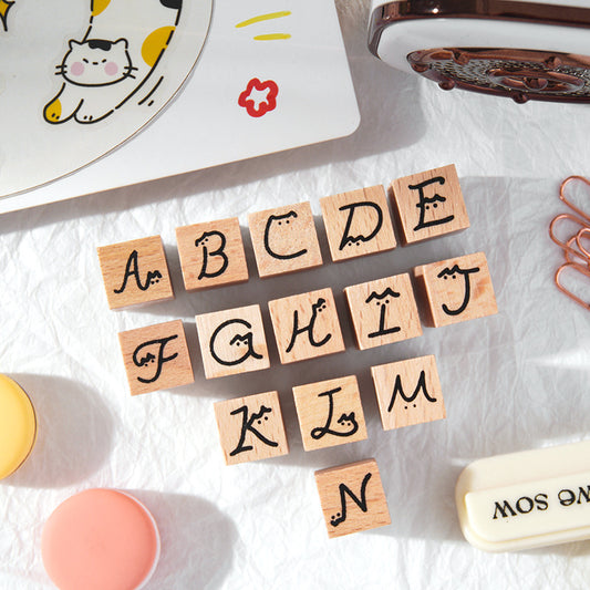 Kawaii Wooden Alphabet Stamp