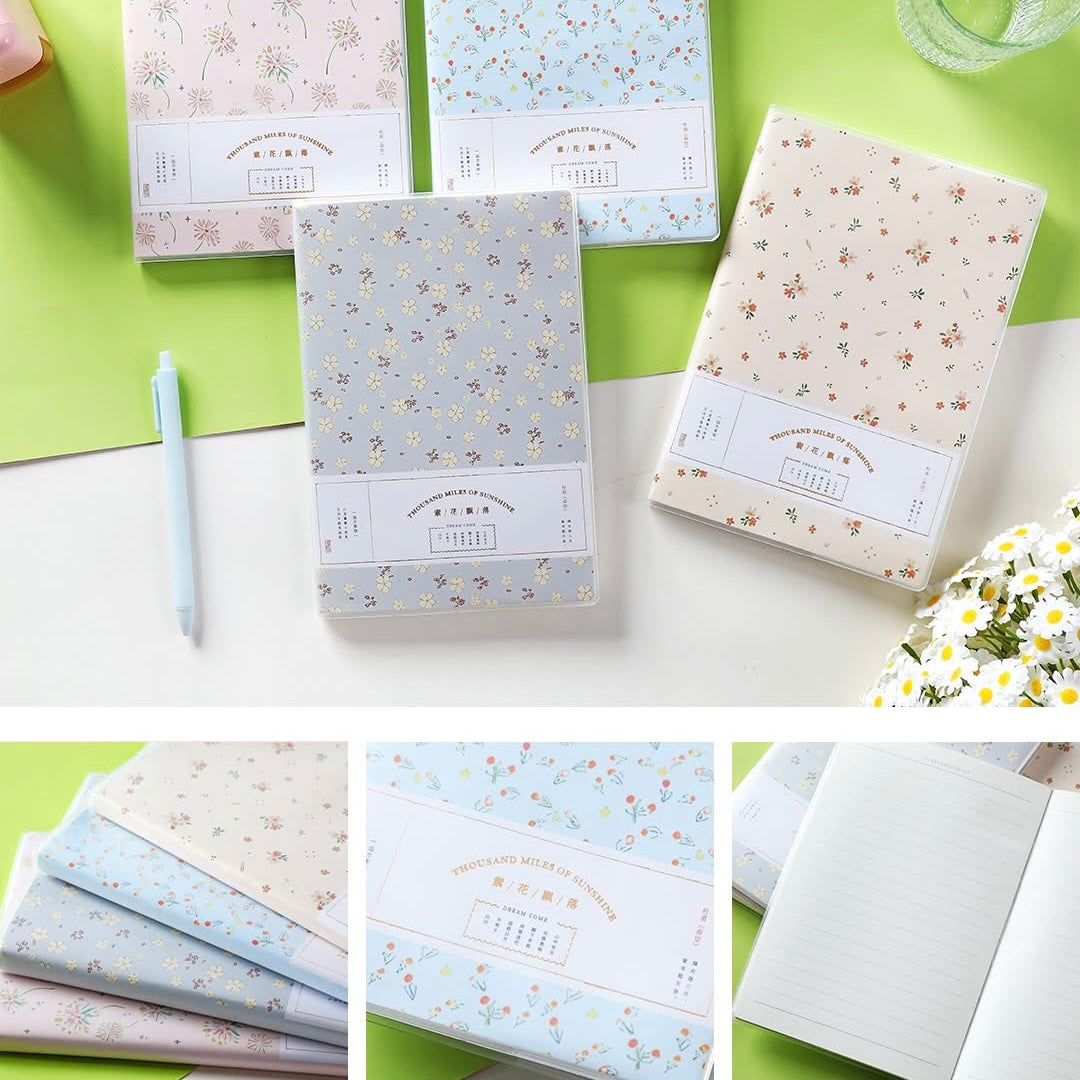 Floral Frosted Notebook