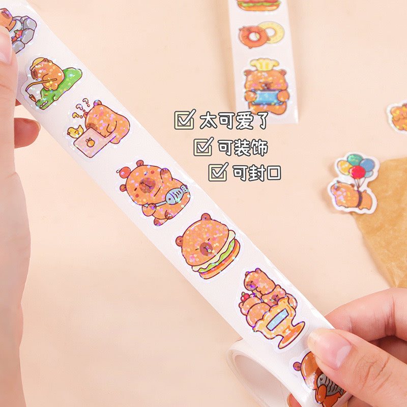 Capybara Sticker Roll