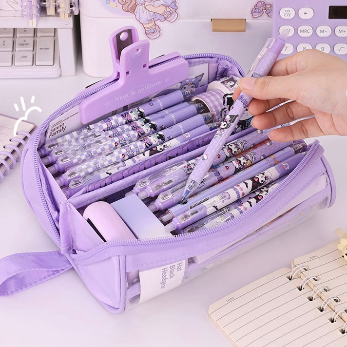 Large Capacity Transparent Pencil Case