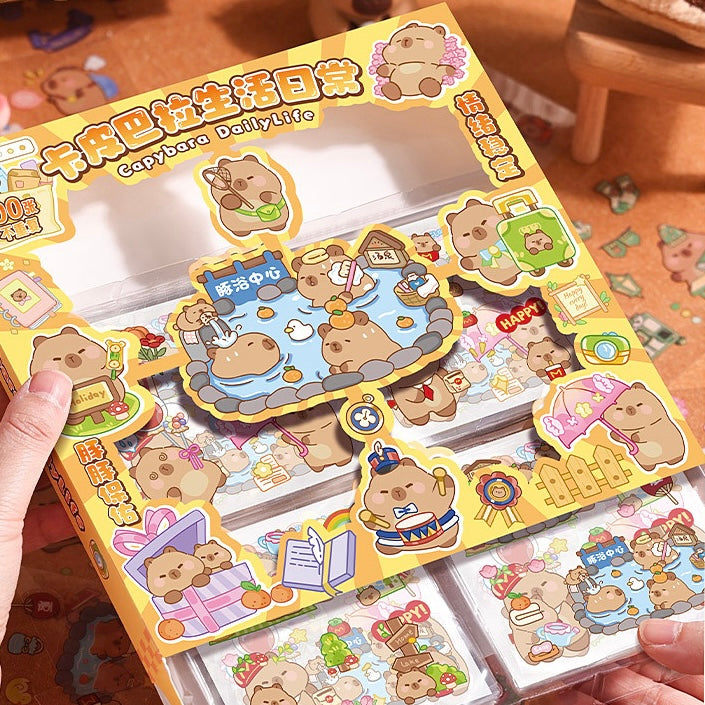 Capybara Daily Life Sticker Box (100pcs)