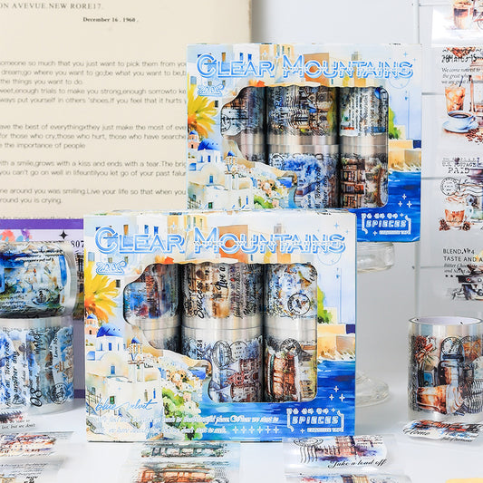 Clear Mountains Journaling Pet Sticker Roll