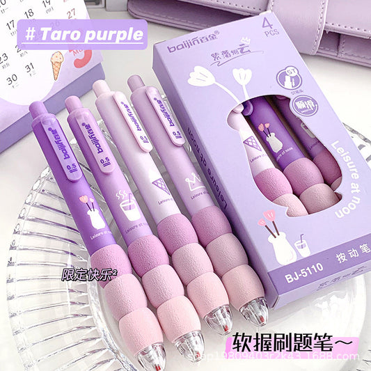 Kawaii Purple Pen Set