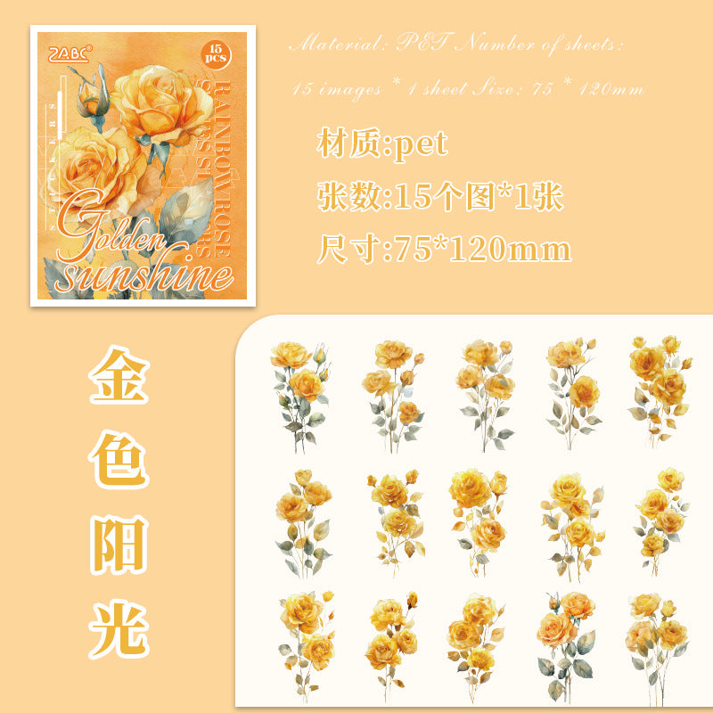 Floral Theme Journaling Stickers