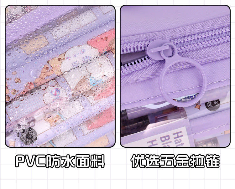 Large Capacity Transparent Pencil Case