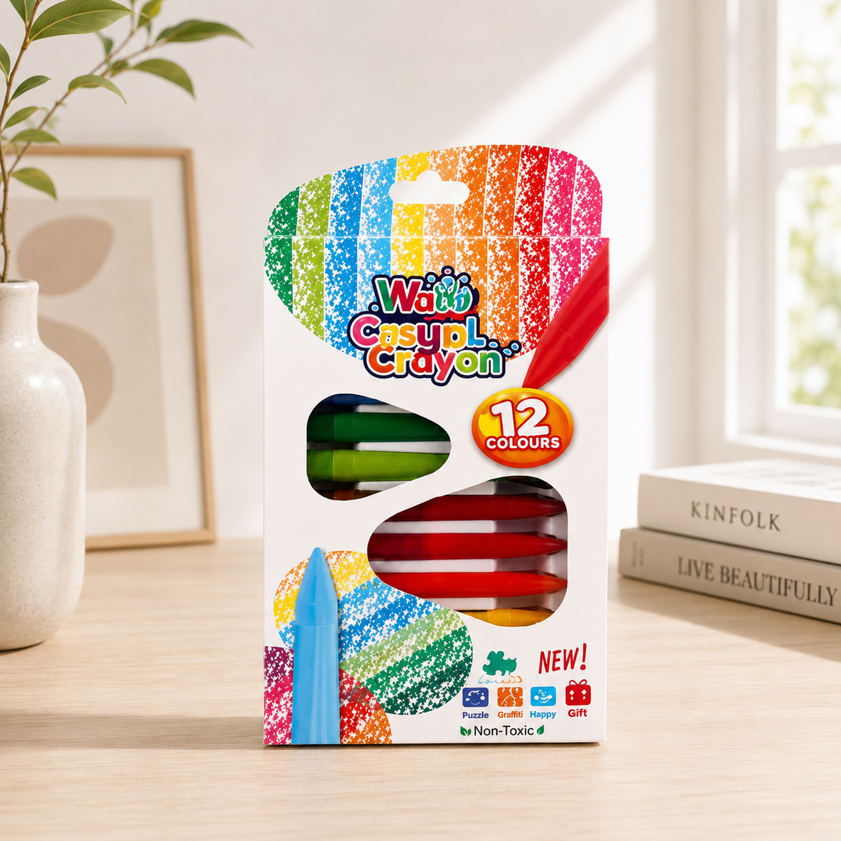 Rainbow Pop Crayon Set
