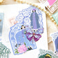 Girl in Mirror Frame Washi Stickers