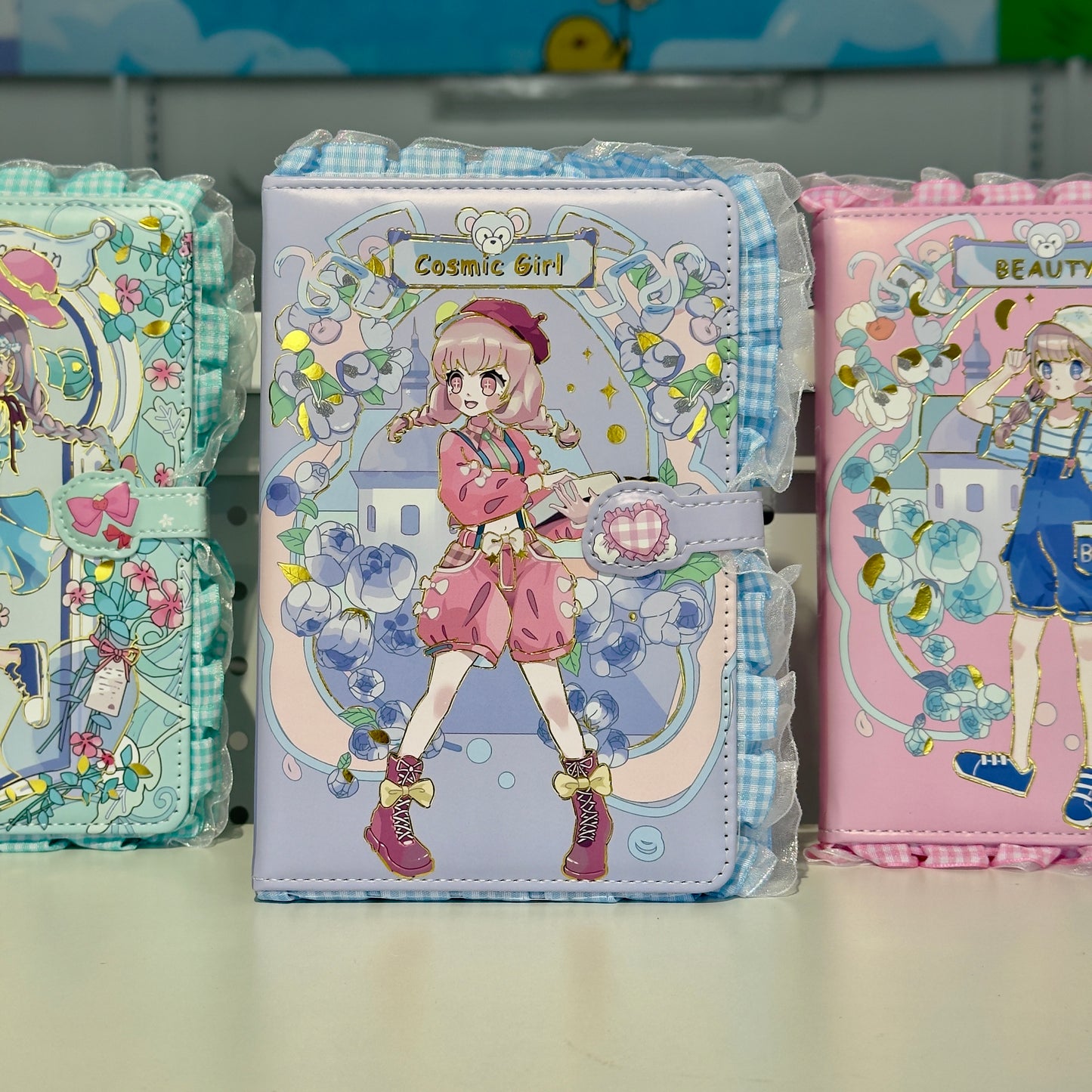 Kawaii Girly Diary With Gingham Border