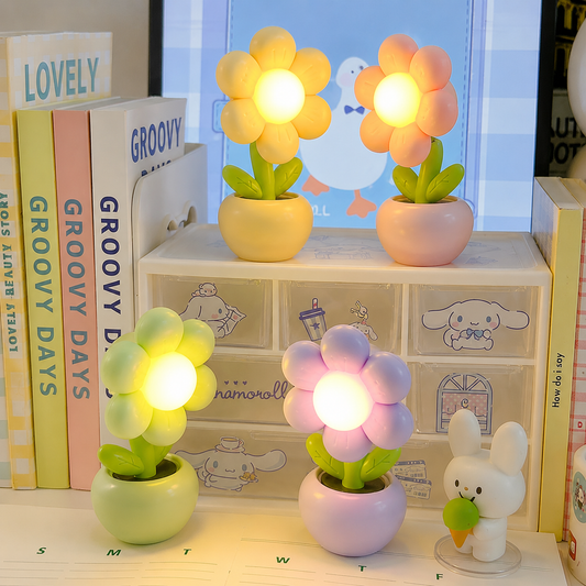Mini Floral Lamp With Pot