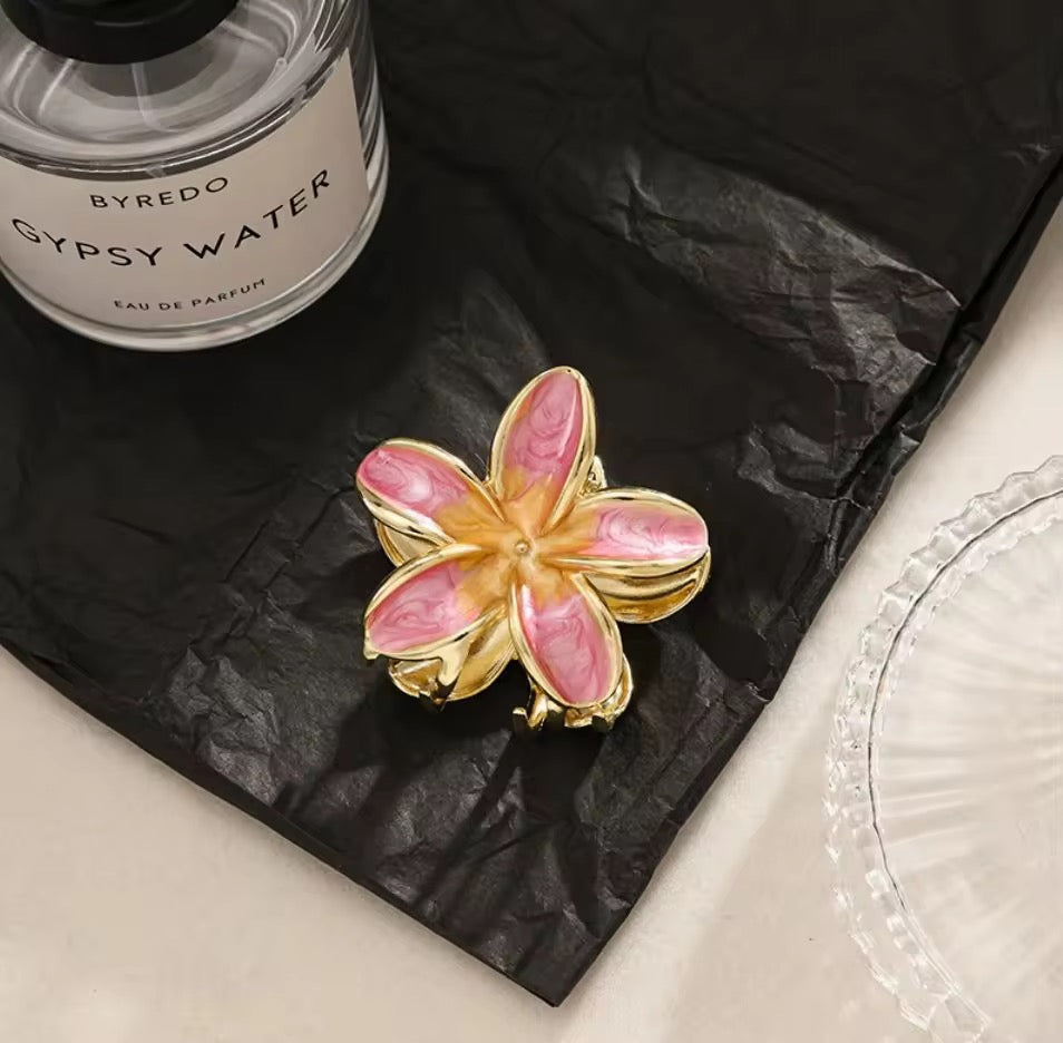 Metal Floral Claw Clip