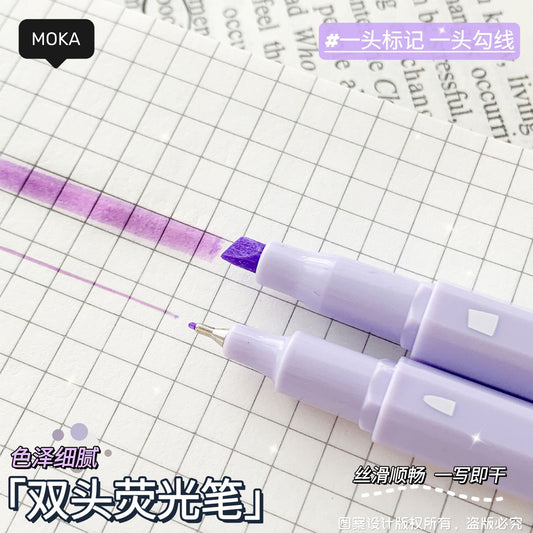 Classic Style Gel Pen and Highlighter (7pcs Set)
