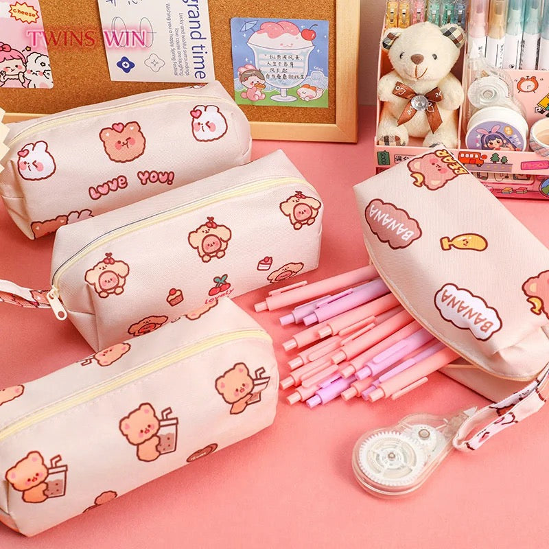 Kawai Cute Bear Pencil Pouch