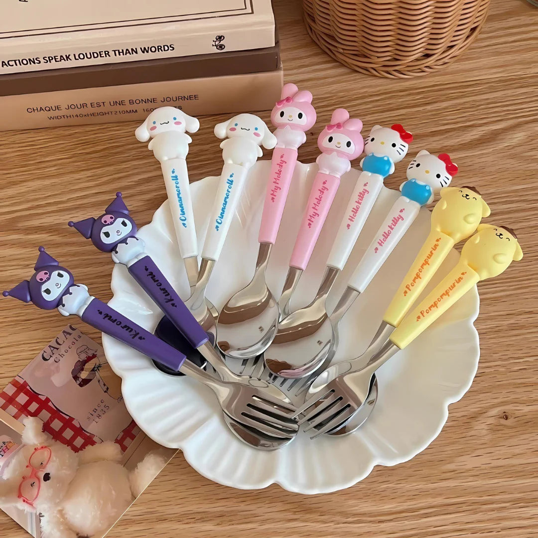 Sanrio Spoon With Fork Set