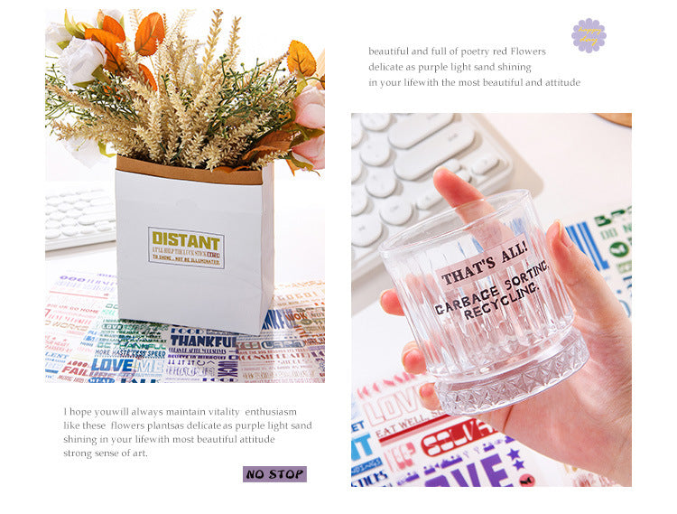 English Journaling Quotes 6 Sheet Sticker Set
