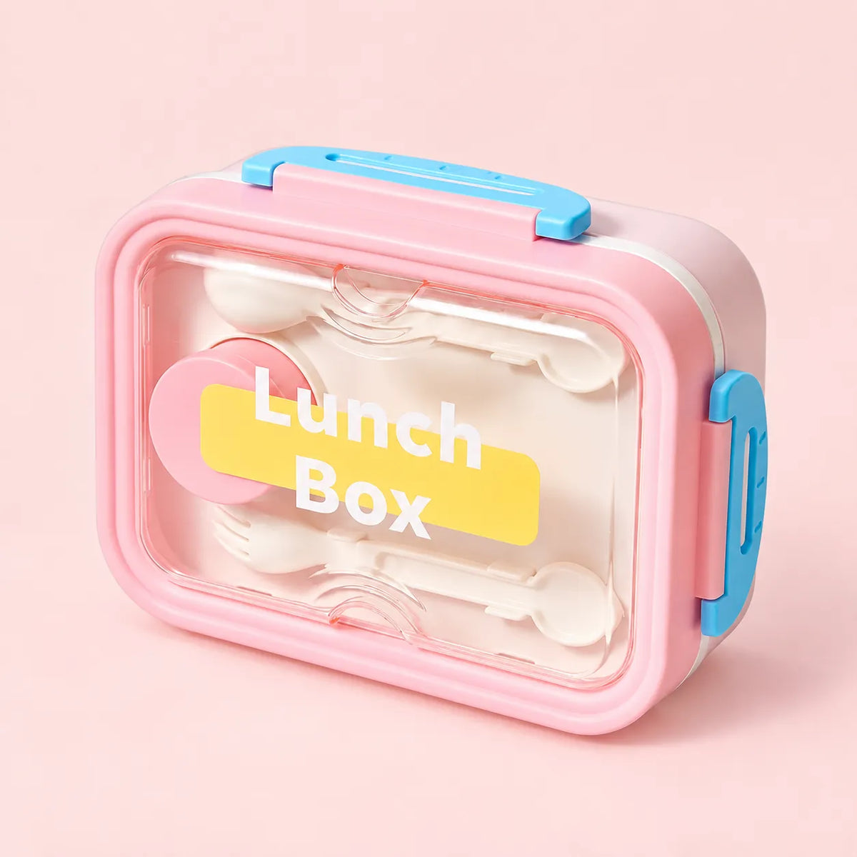 Pastel Bento Lunch Box with Cutlery