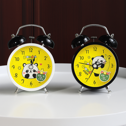 Panda Metal Mini Alarm Clock