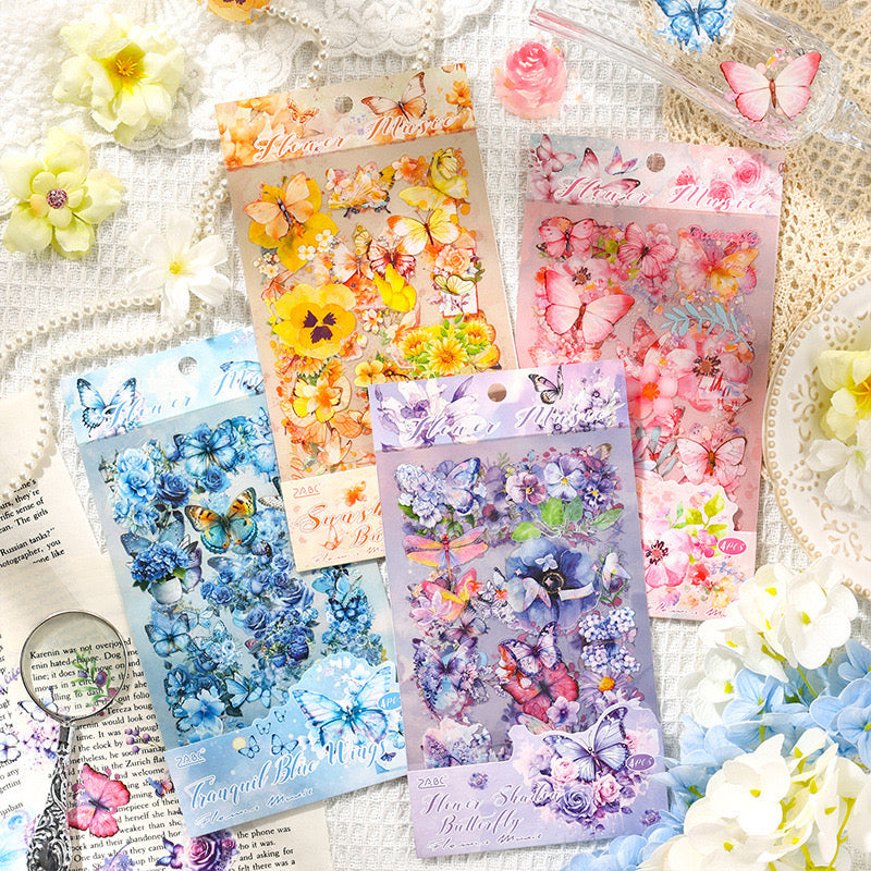 Butterfly and Floral Pet Stickers