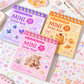 Kawaii Mini Deco Sticker Book 3 Pcs w Tweezer
