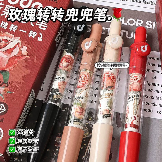 Premium Floral Black Ink Pen