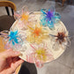 Transparent Floral Claw Clips