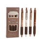 Coffee Gel Ink Pen Set 4pcs Set