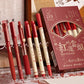 Kawaii Red Ink Pen Set