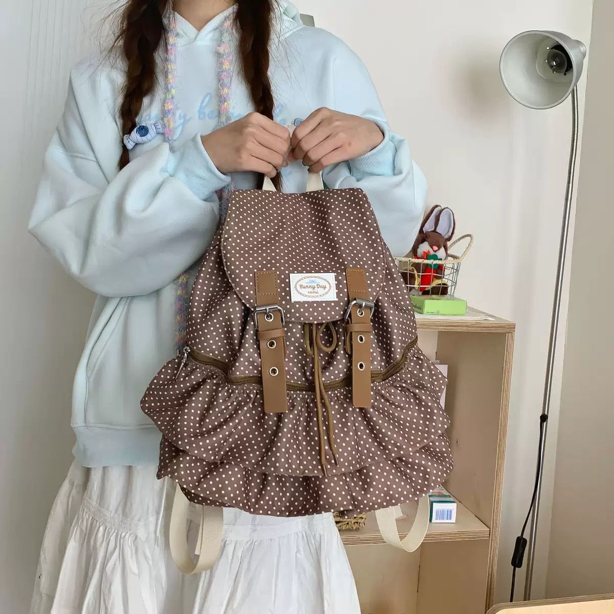 Latte Polka Backpack