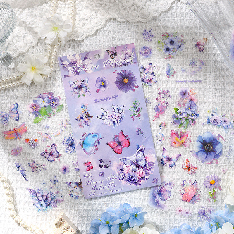 Butterfly and Floral Pet Stickers