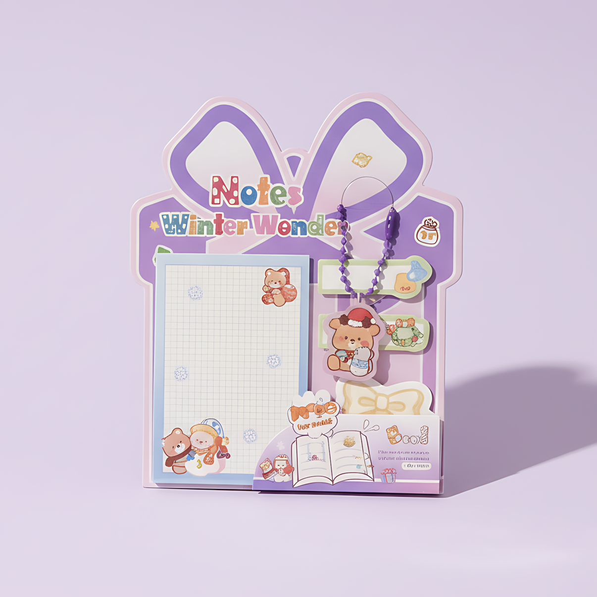 Winter Wonder Sticky Note W Acrylic Charms