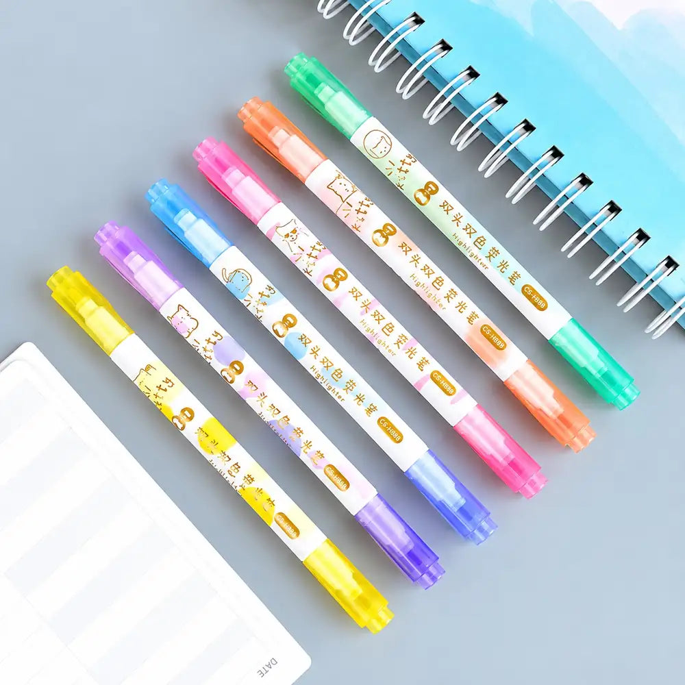Kawaii Dual-Tip Highlighter Set