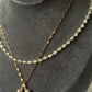 Double Layer Dual Side Heart Necklace Anti Tarnish