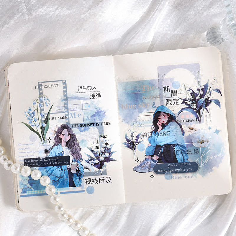 Romantic Flower Journaling Sticker Roll