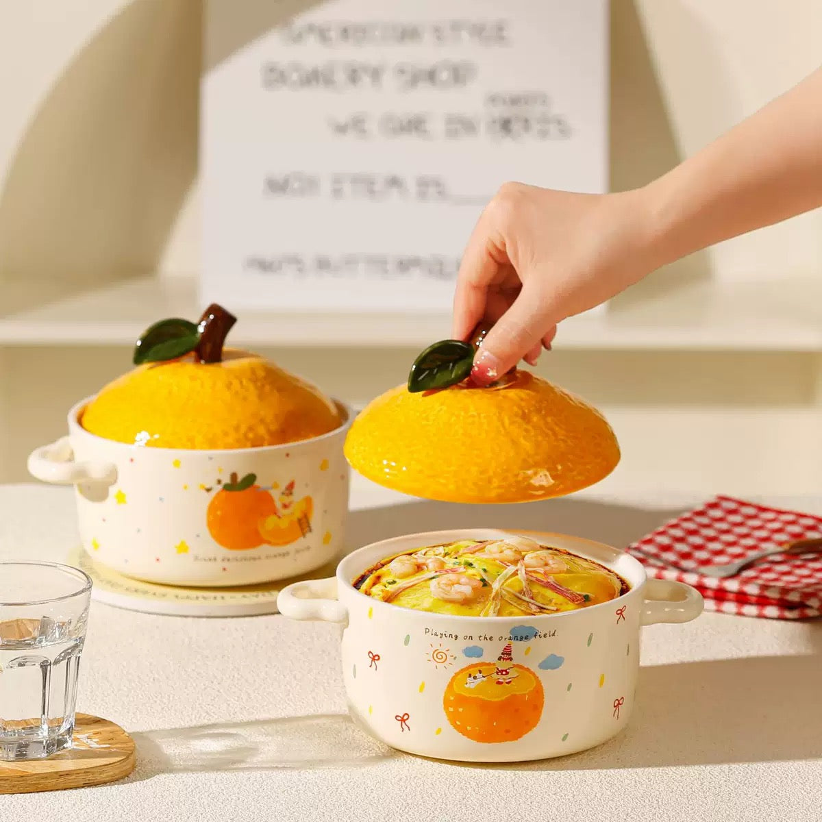 Orange Ceramic Bowl