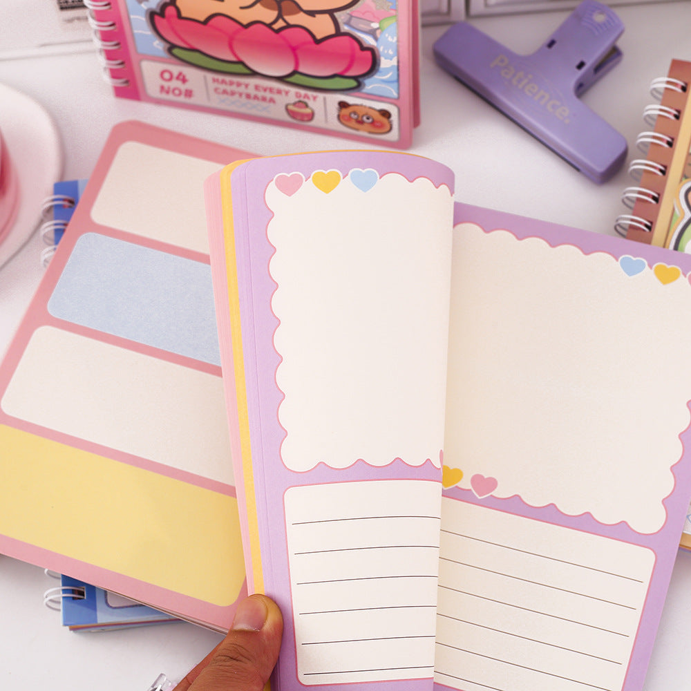 Capybara Kawaii Spiral Diary