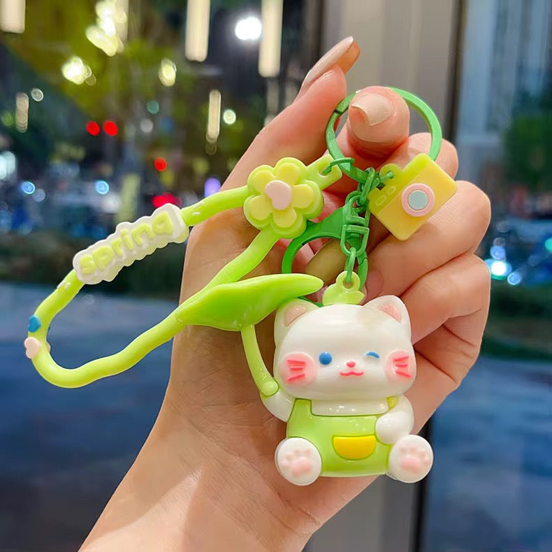 Lucky Kitty Couple Keychains