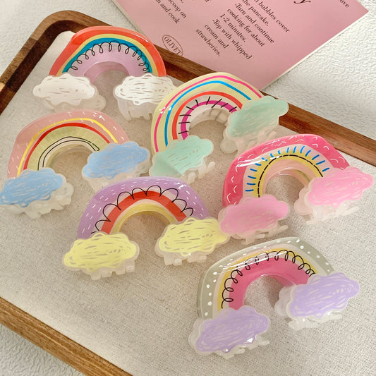 Mini Rainbow Claw Clip
