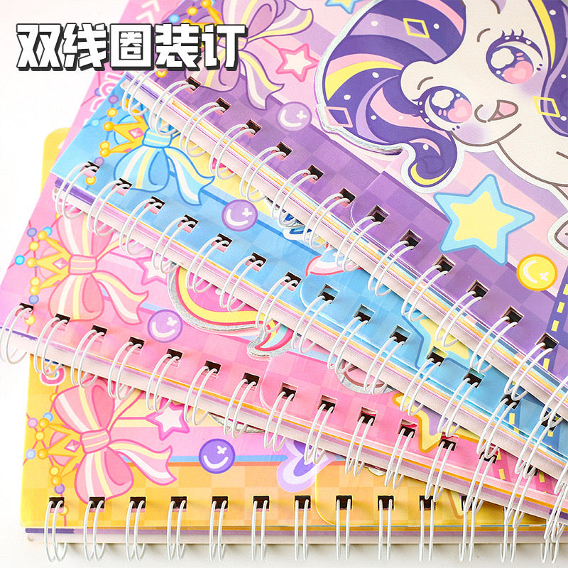 Kawaii Unicorn Spiral Diary