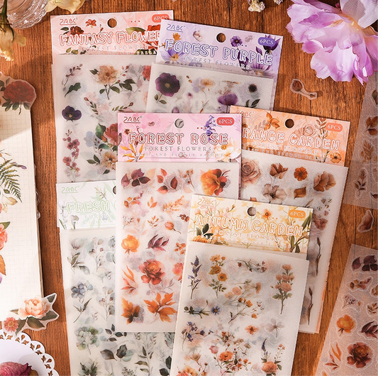 Butter Sheet Journal Stickers (6pcs Set)