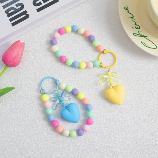 Macaron Heart Bag/Mobile Keychain