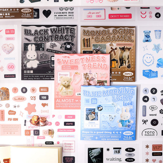 Journaling Deco Sticker Book (20 Sheet Set)